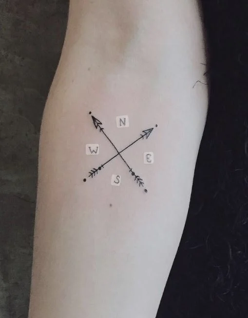 tatouage Boussole