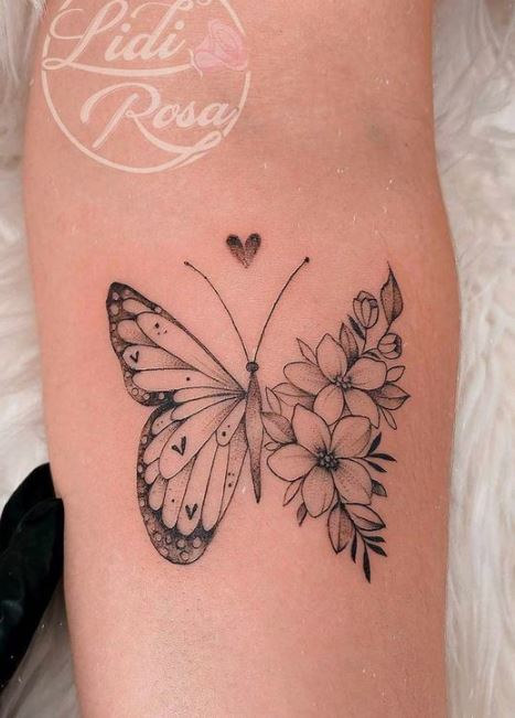 papillon Et Fleurs