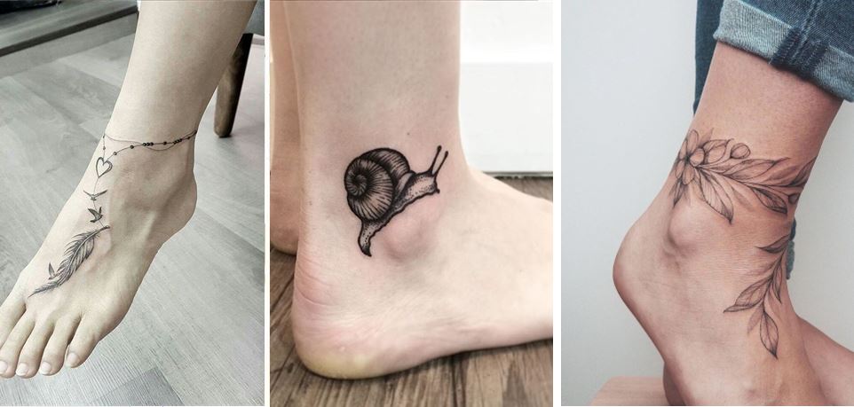 Trois Tatouages Féminins Sur Cheville