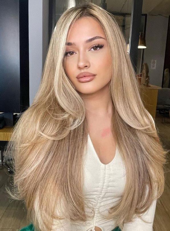 Cheveux Blond Long 