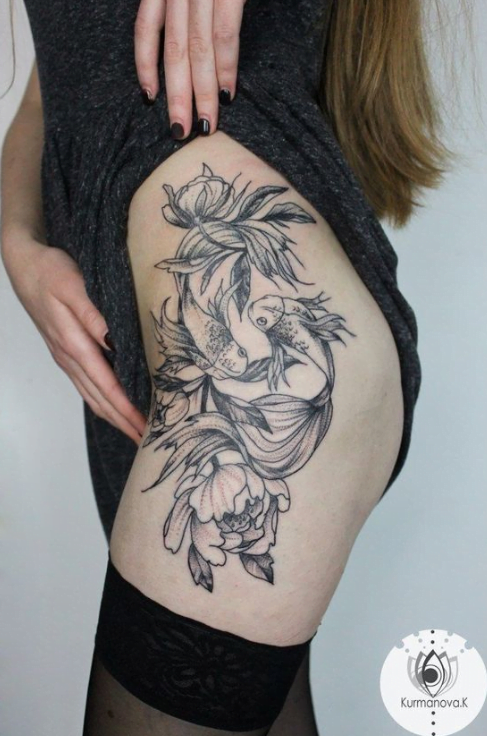 Tatouage carpe Koi