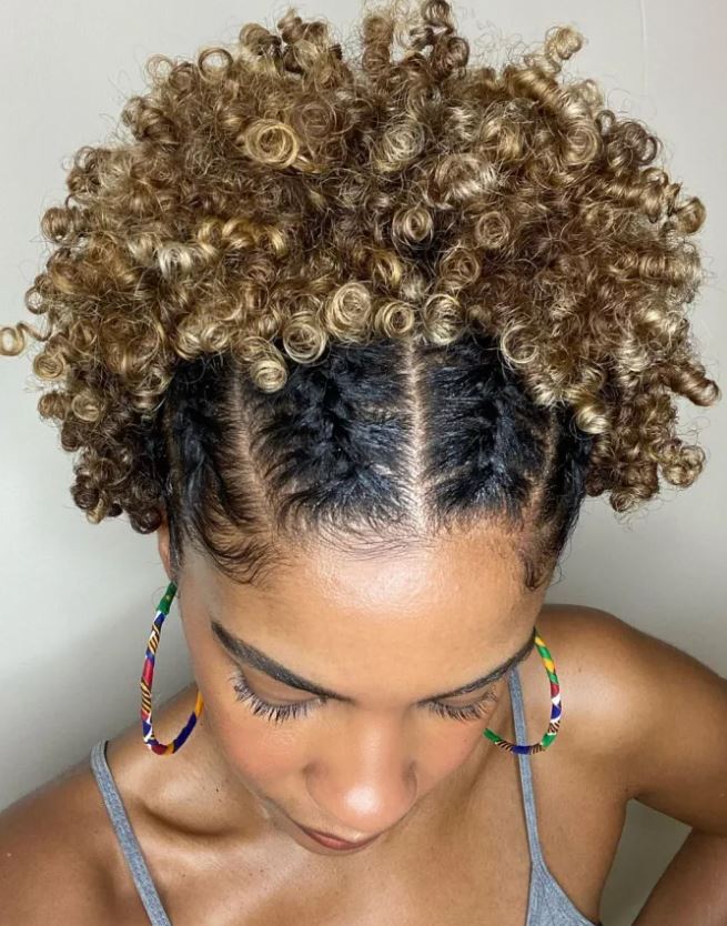 Afro Updo avec des tresses