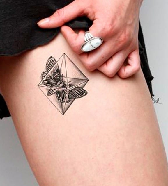 tatouage Papillon 3d