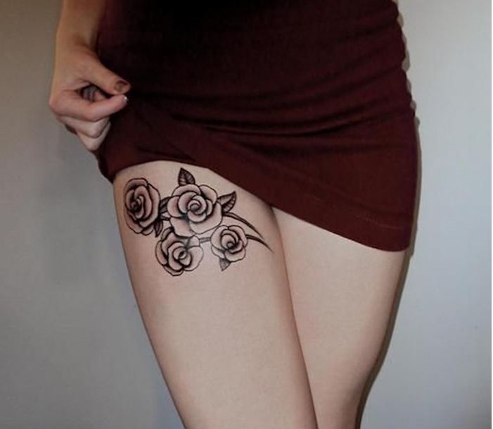 tatouage Rose Noire 