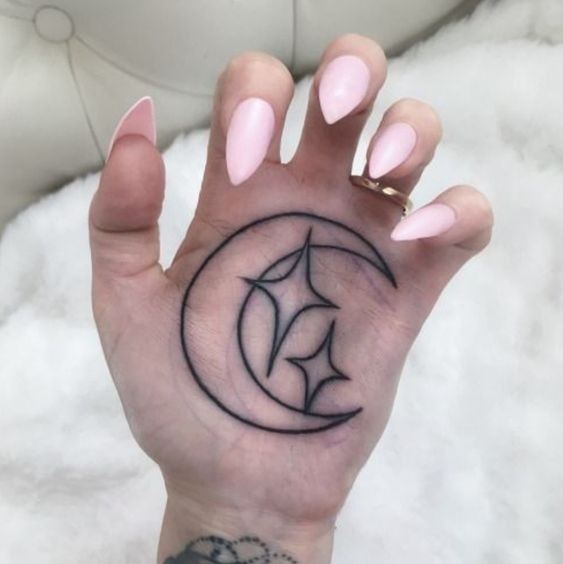 Tatouage Lune Et étoiles 