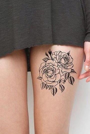 deux Roses Sur La Cuisse