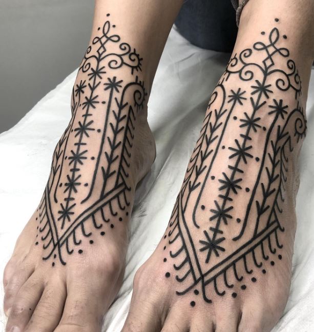 Tatouage Ornemental Des Pieds