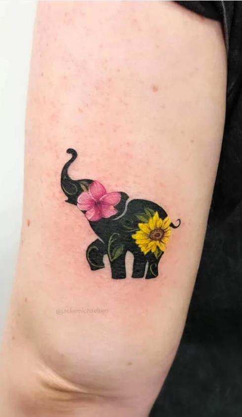 Tatouage éléphant Tropical 