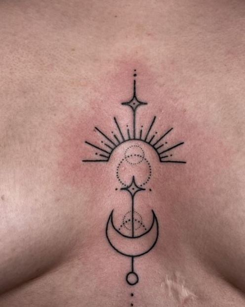 Combo Astral Tatouage Sternum