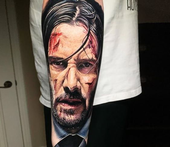 Tatouage motif John Wick