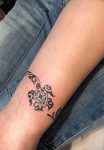 Tatouage Bracelet Avec Tortue