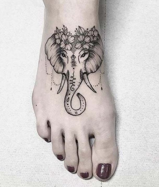 Tatouage éléphant pour femme