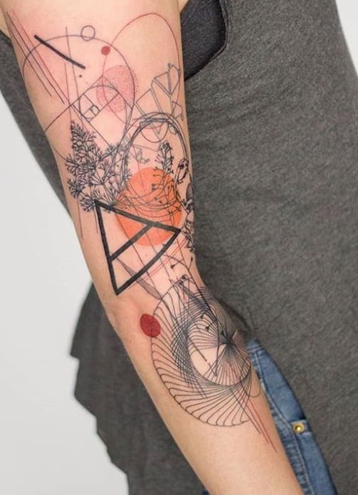 Modern Art Tattoo Triangle