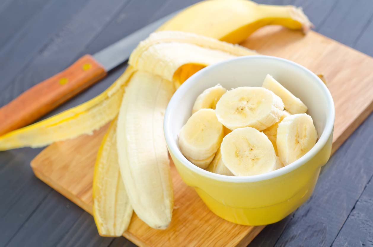 Banane en tranche dans un bol