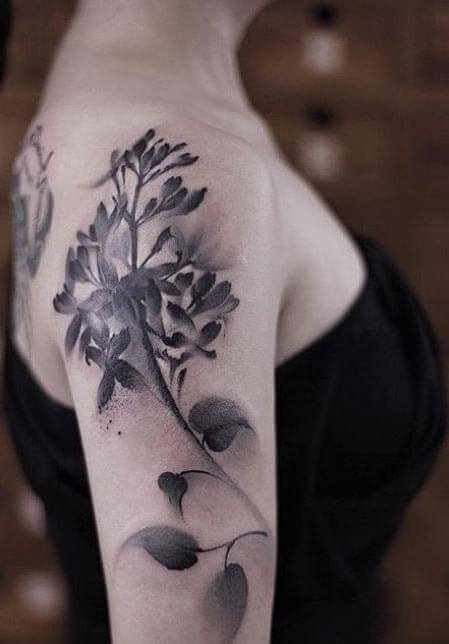 Tatouage Abstrait Fleur Femme Bras