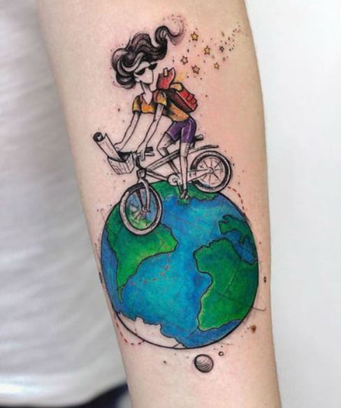 Tatouage Globe Trotteur