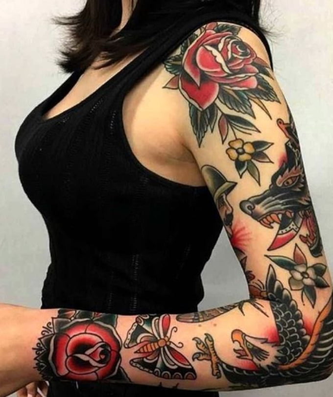 Tatouage Traditionnel Bras