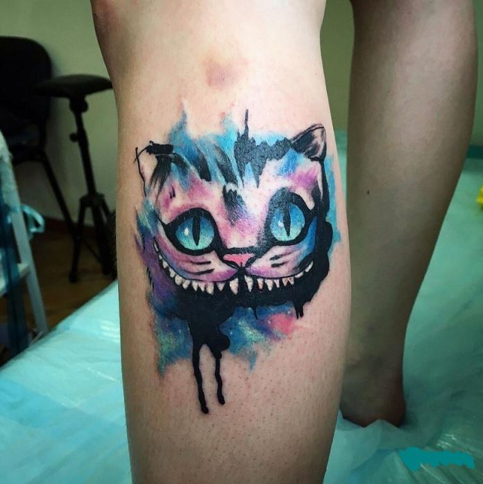 tatouage Chat de Cheshire