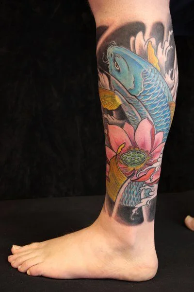 Poisson Bleu Et Lotus