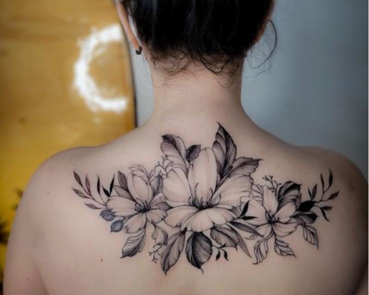 Tatouage Dos à Motif floral 
