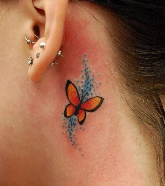 tatouage Papillon & paillettes