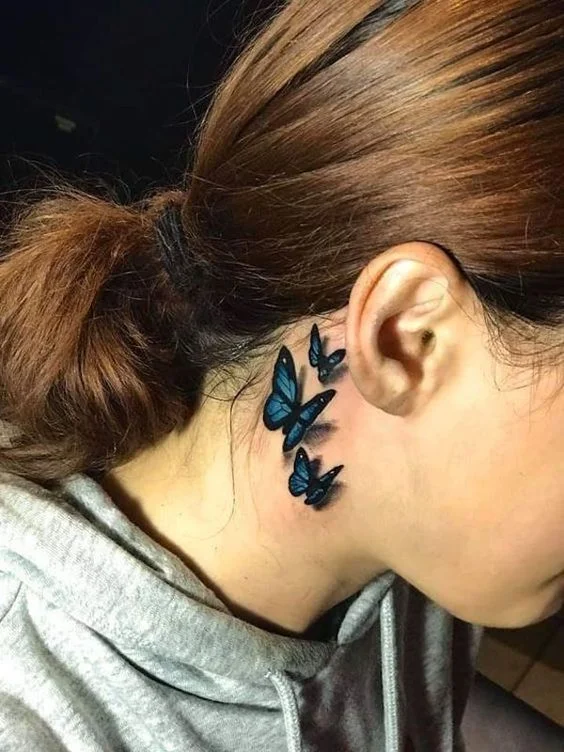 tatouage Papillons 3D