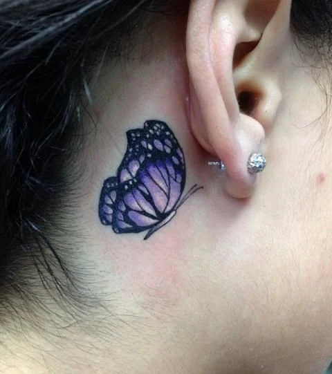 tatouage Papillon violet
