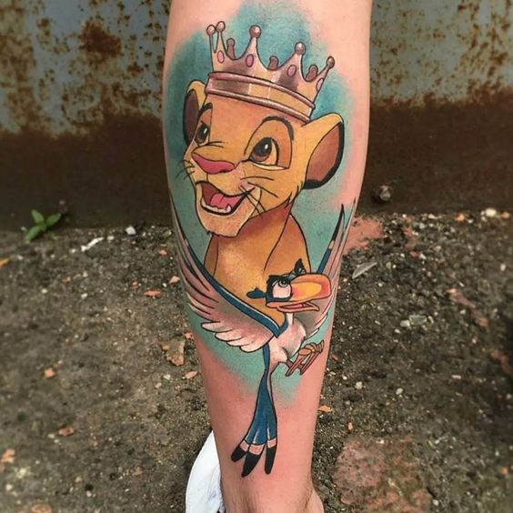 tatouage Simba et Zazou