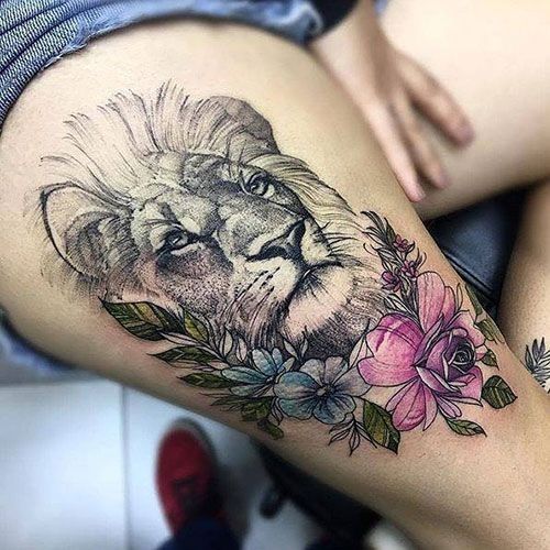 Jeu de couleur autour d’un lion