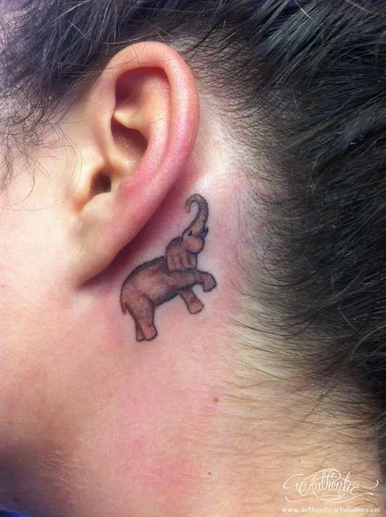 tatouage Éléphant marron