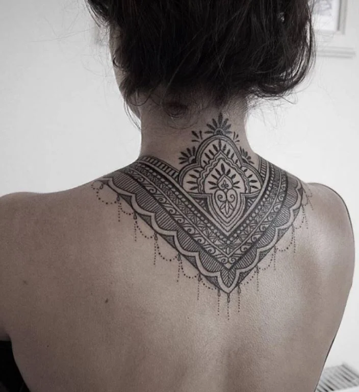 Tatouage Collier Mandala Pour Femme
