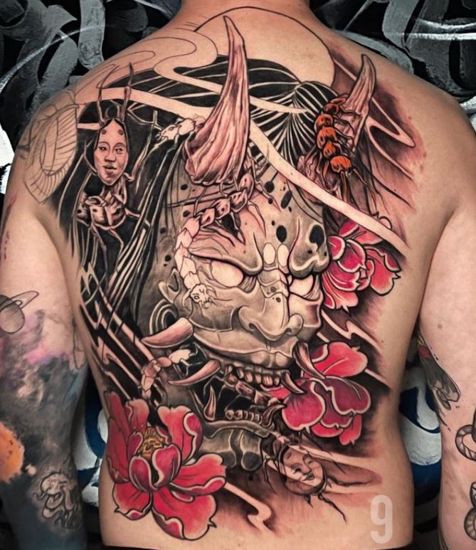 Tatouage Dos Japonais Démon Oni 