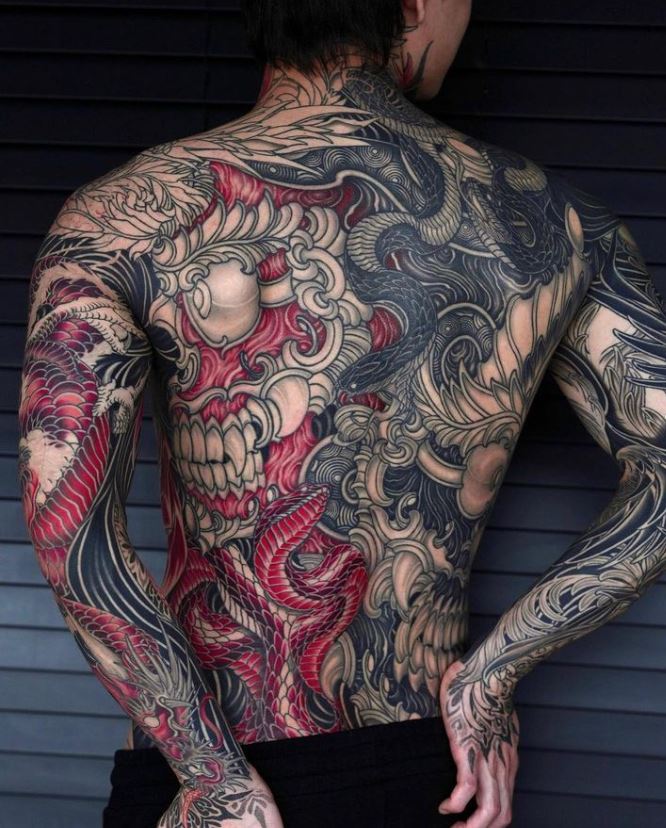 Tatouage Japonais Sur Le Dos 