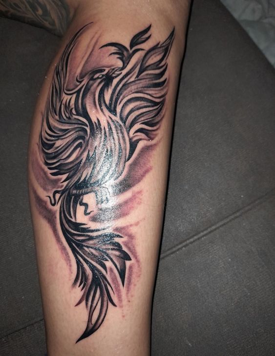 Phoenix style blackwork