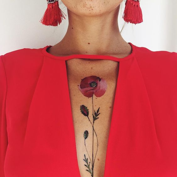 tatouage coquelicot