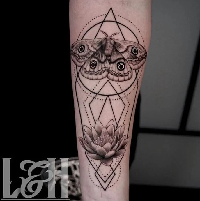 Papillon Lotus Sur L'avant Bras