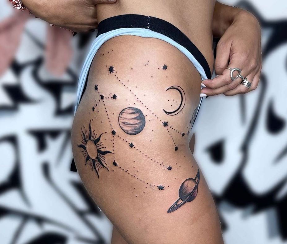 Tatouage Signe Astrologique Gémeaux Constellation Et Astres 