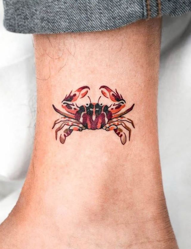 Tatouage Signe Astrologique Cancer Crabe Minimaliste