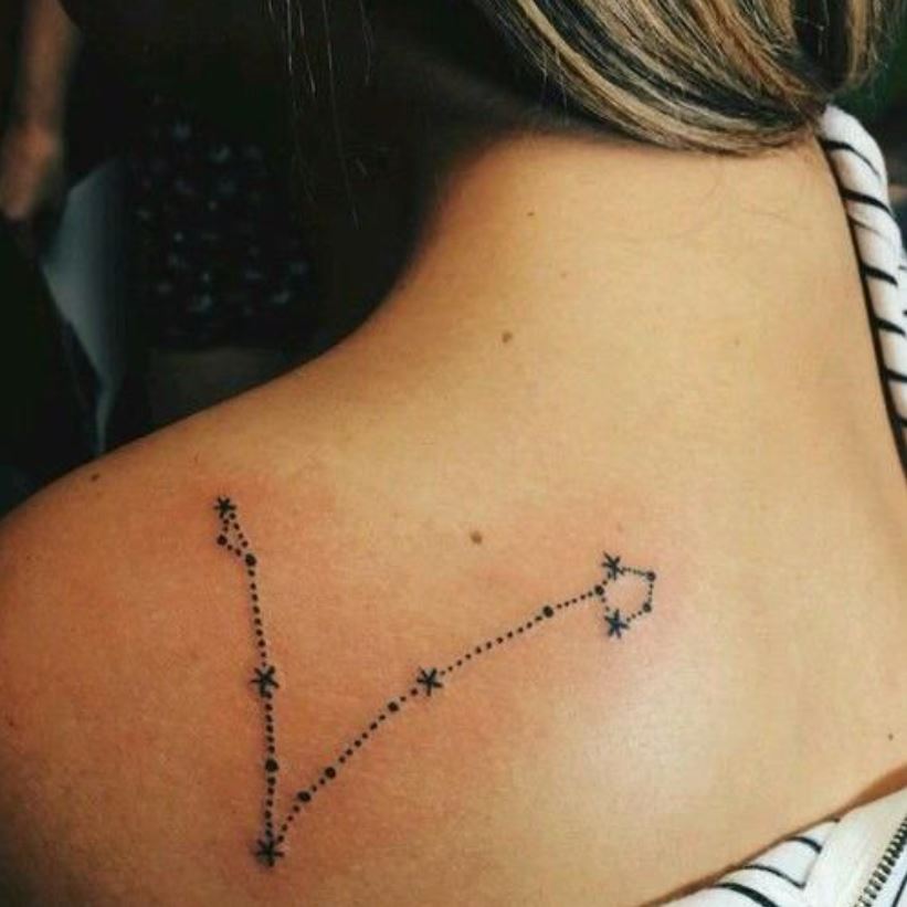 Tatouage Signe Astrologique Poisson Motif Constellation