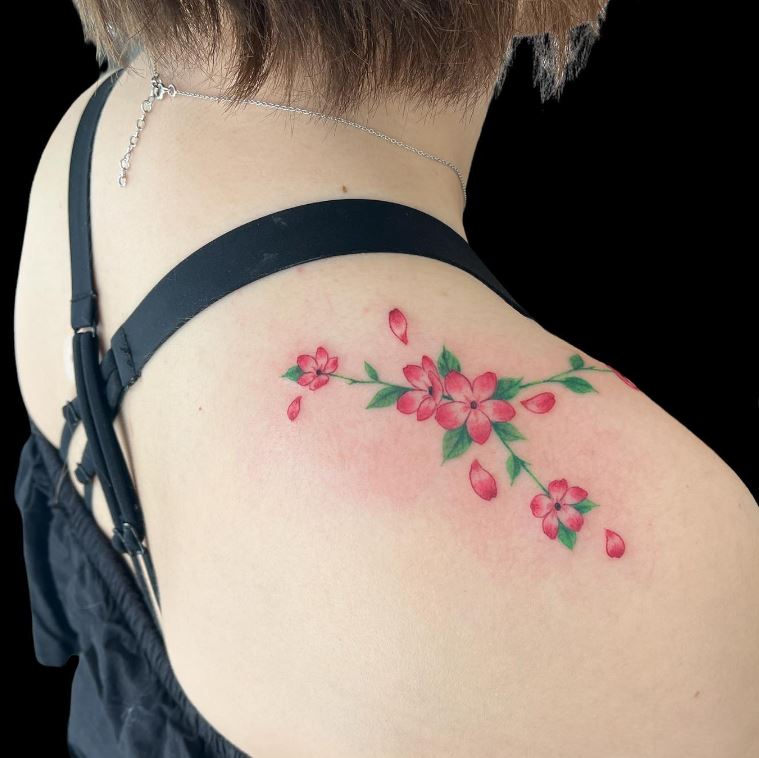 Tatouage Signe Astrologique Cancer Constellation Florale 