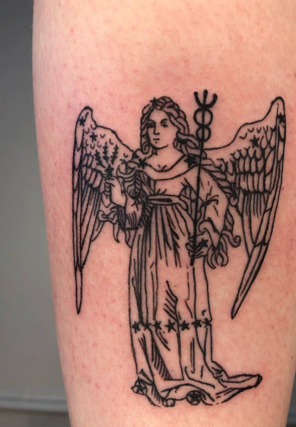 Tatouage Signe Astrologique Vierge Ange 