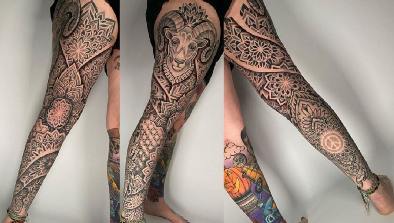 Tatouage Signe Astrologique Bélier Mandala 