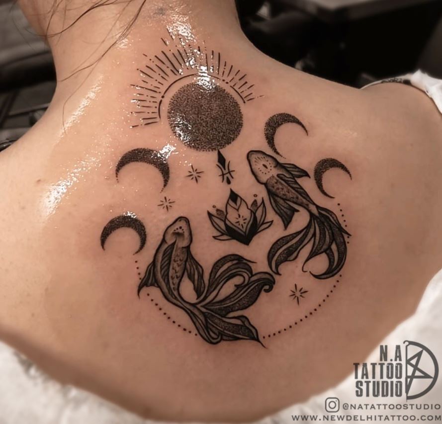 Tatouage Signe Astrologique Poisson Mandala Et Astres 