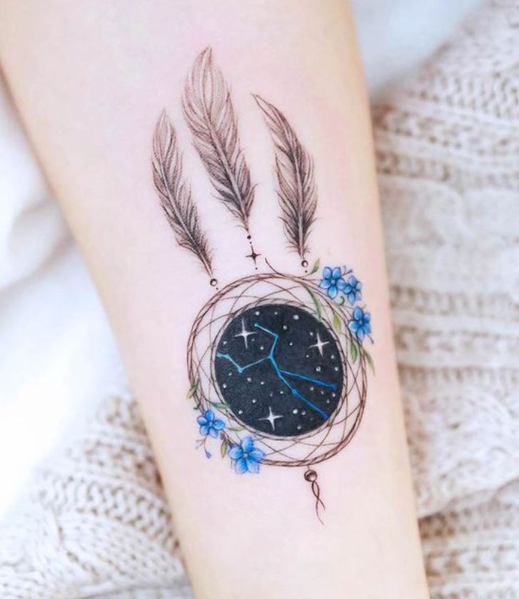 Tatouage Signe Astrologique Taureau Constellation Attrape Rêve 