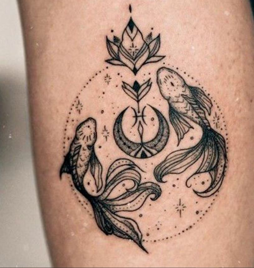 Tatouage Signe Astrologique Poisson Artistique 