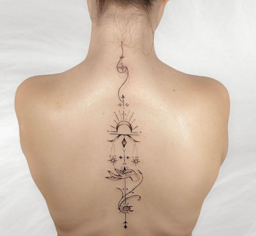 Tatouage Signe Astrologique Balance Symbolique à Main