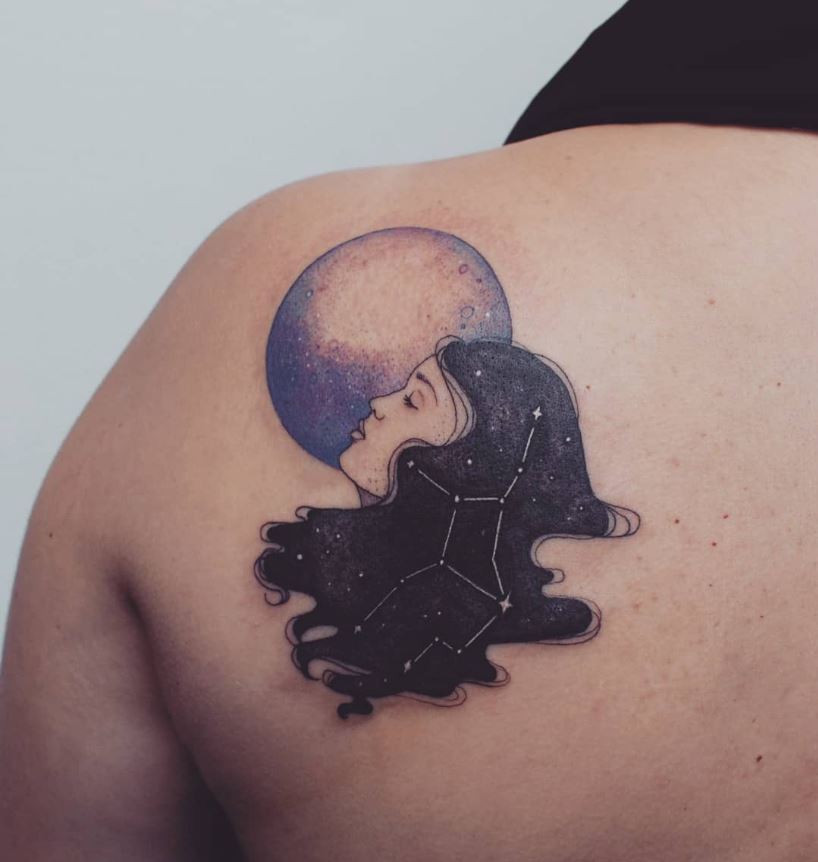 Tatouage Signe Astrologique Vierge Constellation 