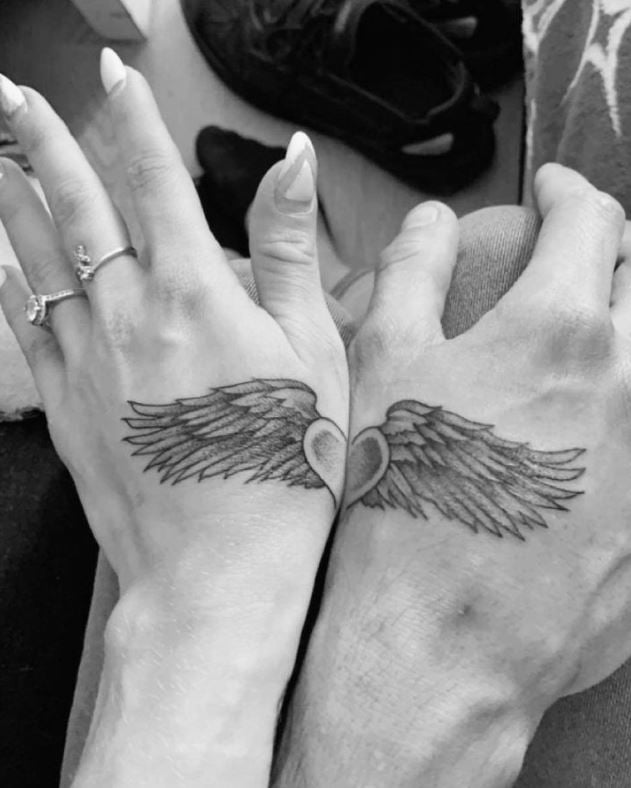 Tatouage Couple Aile Et Coeur