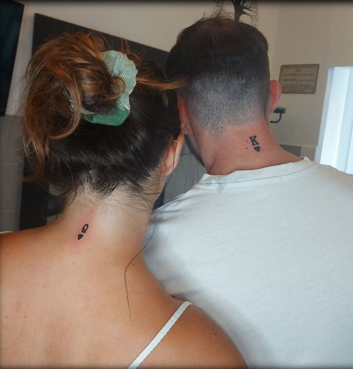 Tatouage Couple Dame Et Roi De Coeur