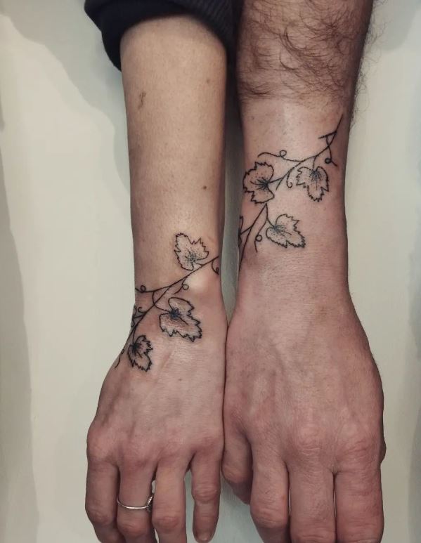 Tatouage Sarment De Vigne à Faire En Couple 